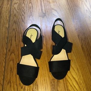 American Eagle corked wedges